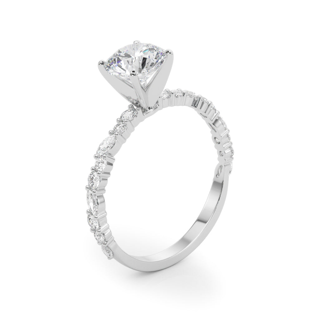 Graceful Engagement Ring Marquise Diamond Engagement Ring in 10K/14K gold and platinum with certified lab-grown or natural diamonds