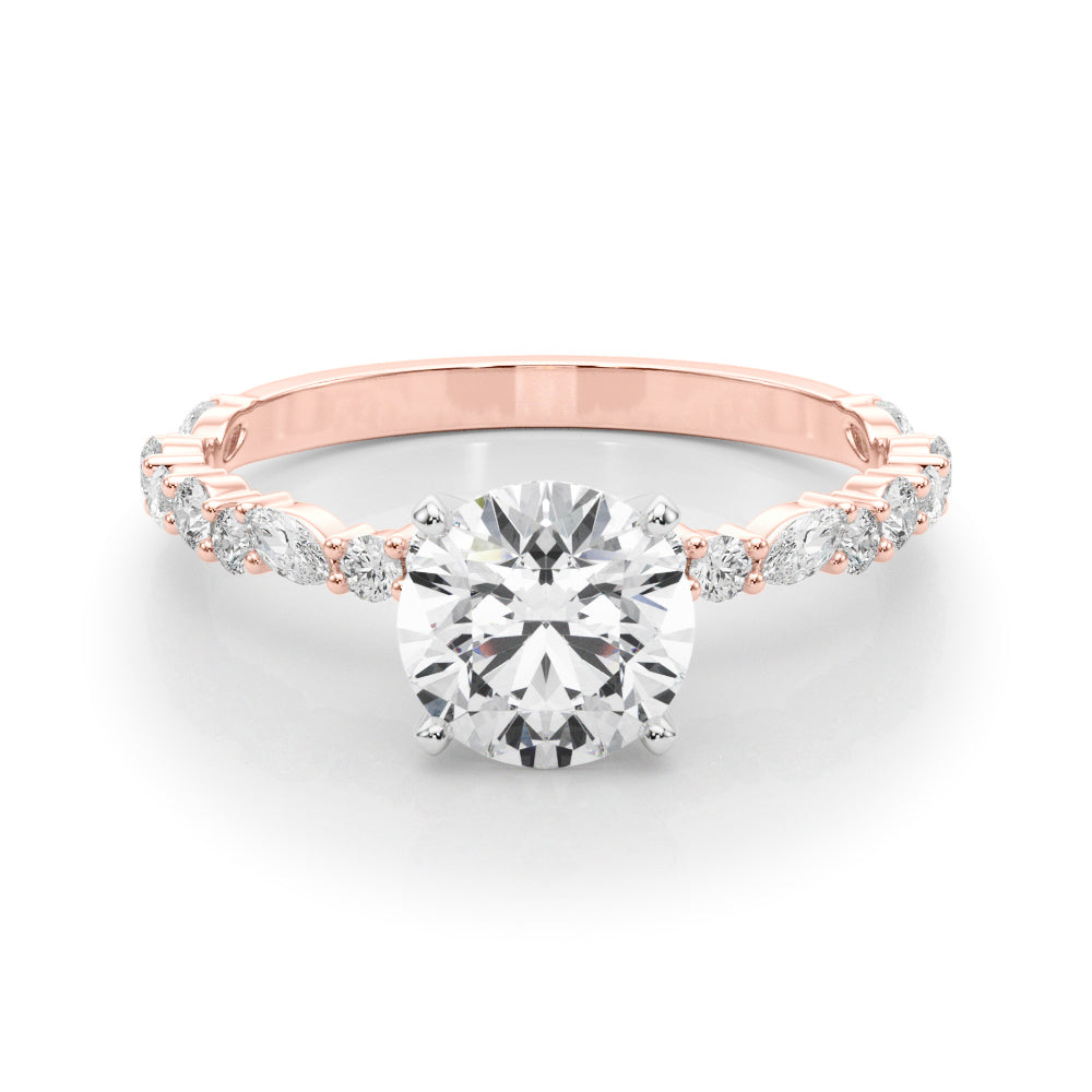 Graceful Engagement Ring Marquise Diamond Engagement Ring in 10K/14K gold and platinum with certified lab-grown or natural diamonds