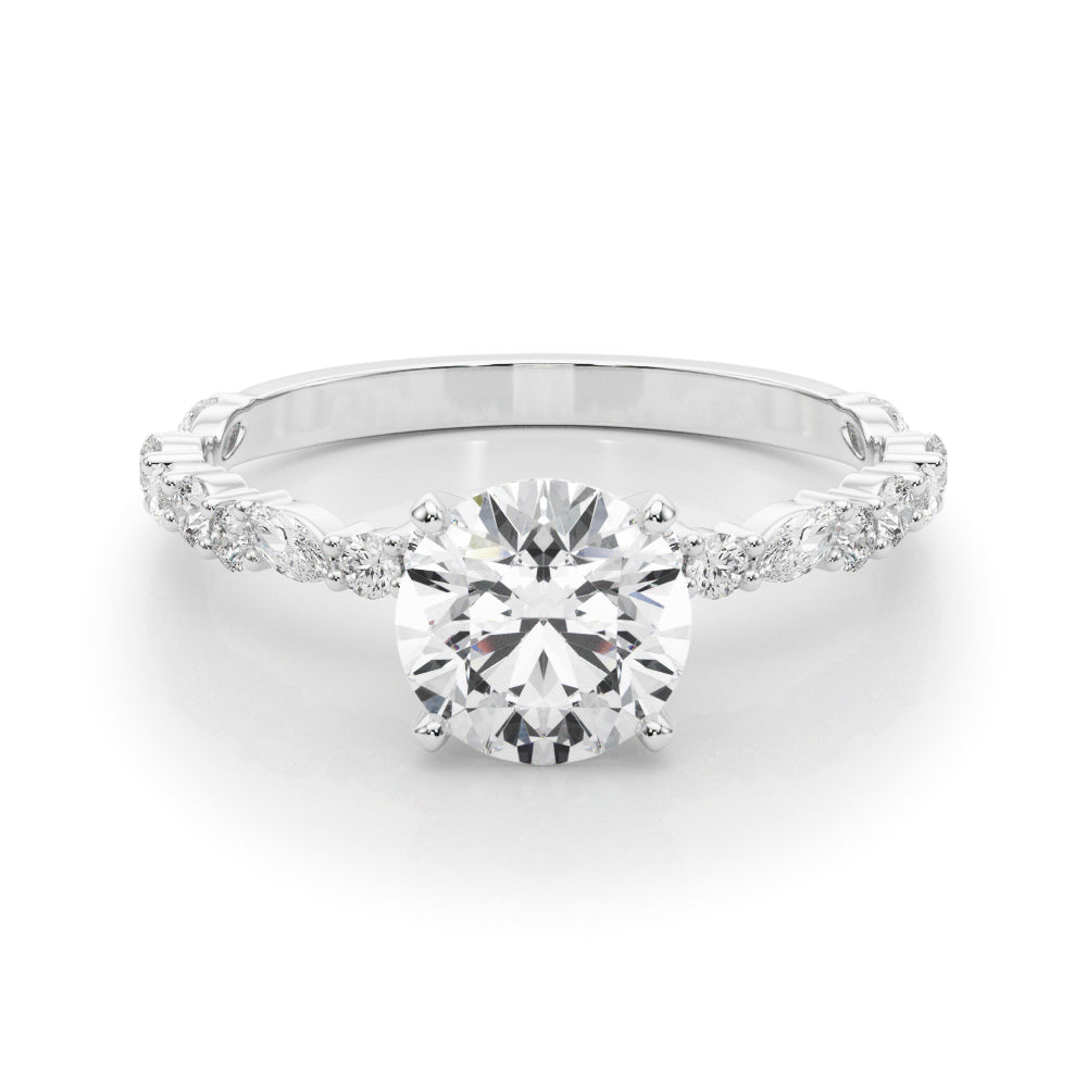Graceful Engagement Ring Marquise Diamond Engagement Ring in 10K/14K gold and platinum with certified lab-grown or natural diamonds