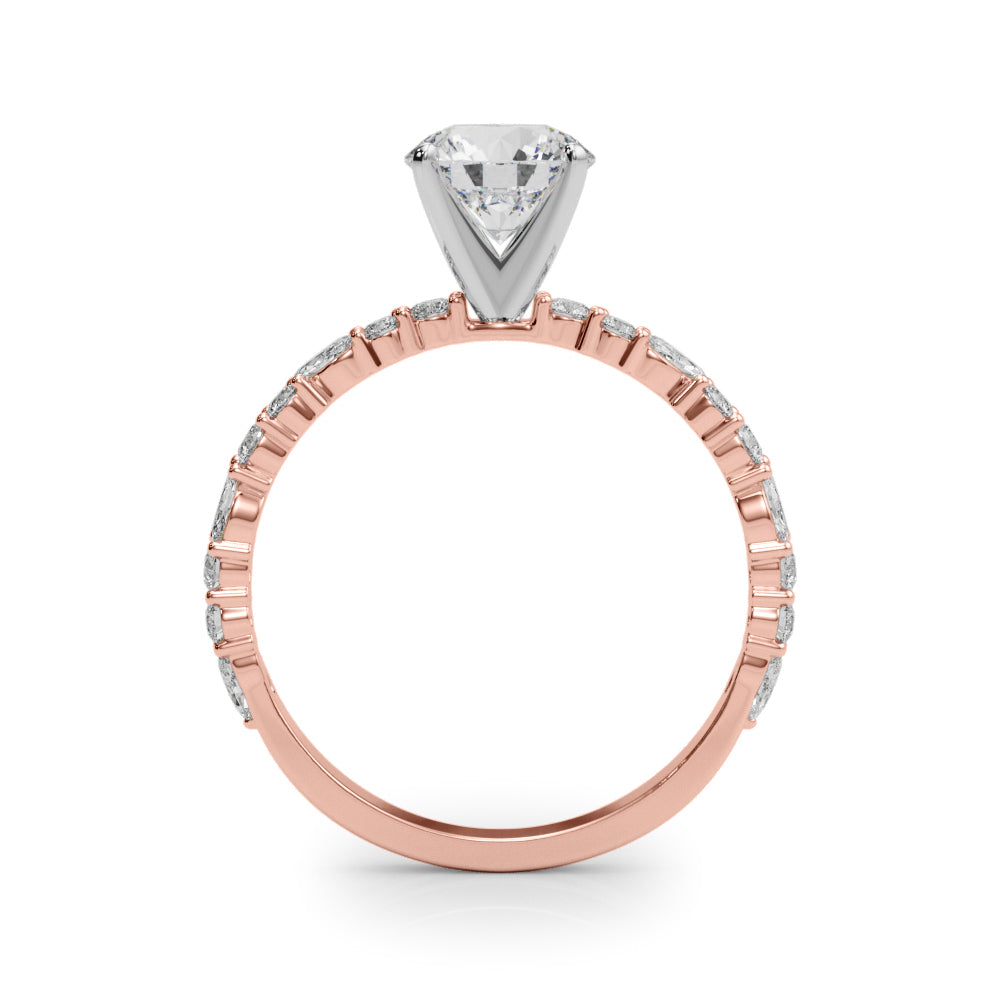 Graceful Engagement Ring Marquise Diamond Engagement Ring in 10K/14K gold and platinum with certified lab-grown or natural diamonds