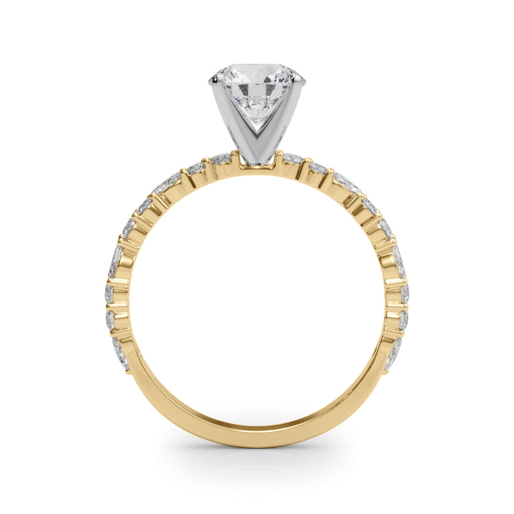 Graceful Engagement Ring Marquise Diamond Engagement Ring in 10K/14K gold and platinum with certified lab-grown or natural diamonds