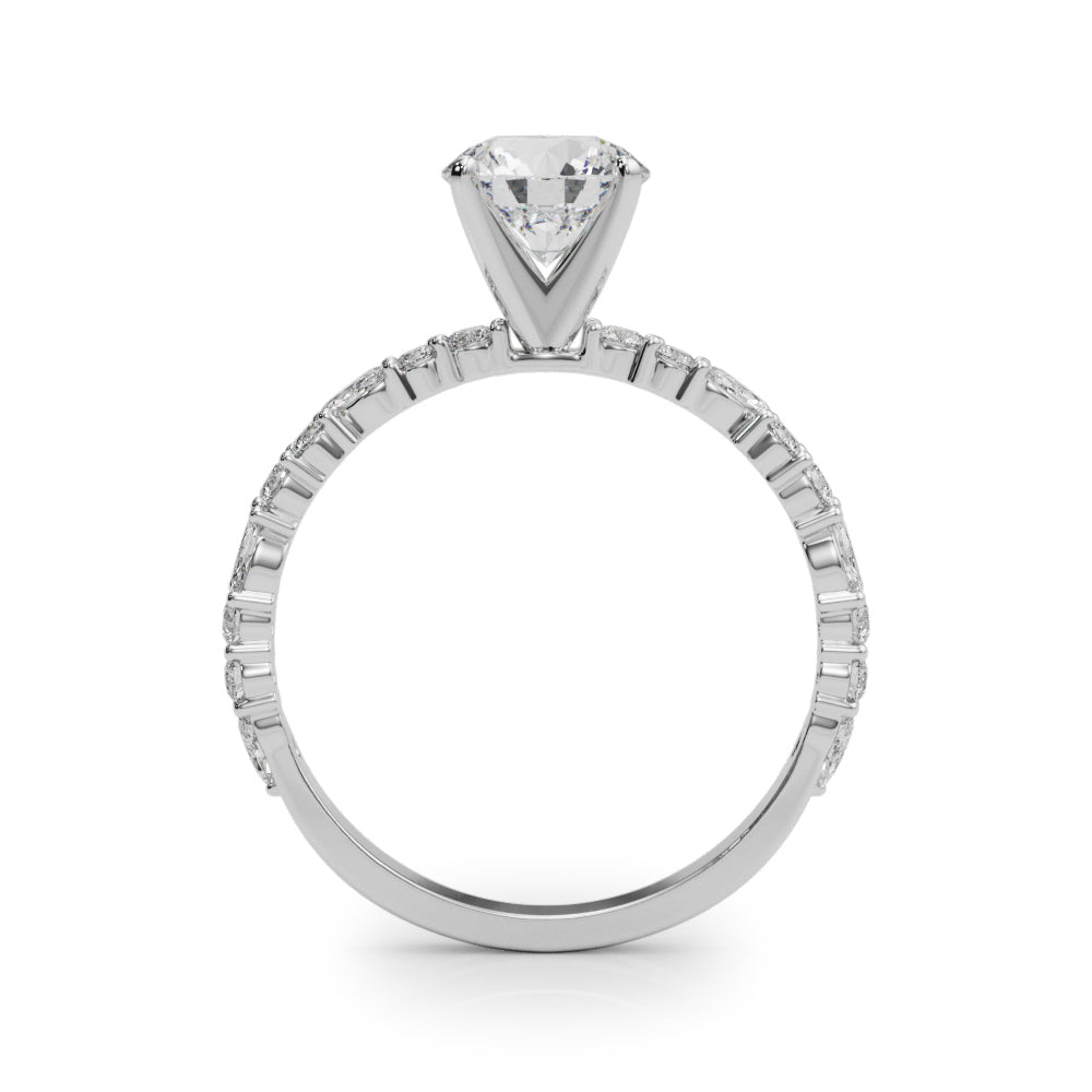Graceful Engagement Ring Marquise Diamond Engagement Ring in 10K/14K gold and platinum with certified lab-grown or natural diamonds