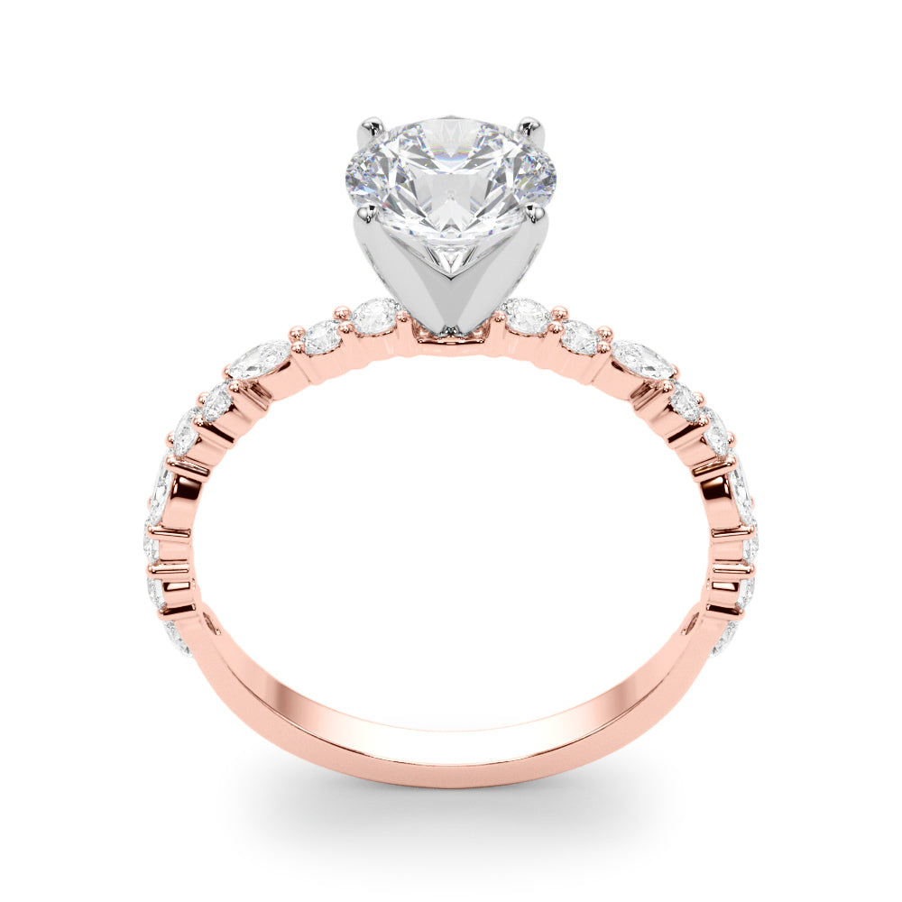 Graceful Engagement Ring Marquise Diamond Engagement Ring in 10K/14K gold and platinum with certified lab-grown or natural diamonds