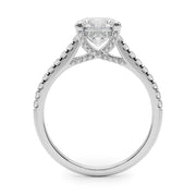 Dazzling Center Round Diamond Engagement Ring in 10K/14K gold and platinum with certified lab-grown or natural diamonds