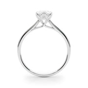 Regal Solitaire Oval Diamond Engagement Ring in 10K/14K gold and platinum with certified lab-grown or natural diamonds