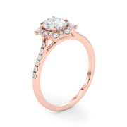 Splendid Fashion Ring Oval Diamond Engagement Ring in 10K/14K gold and platinum with certified lab-grown or natural diamonds