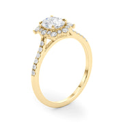 Splendid Fashion Ring Oval Diamond Engagement Ring in 10K/14K gold and platinum with certified lab-grown or natural diamonds