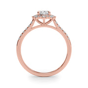 Splendid Fashion Ring Oval Diamond Engagement Ring in 10K/14K gold and platinum with certified lab-grown or natural diamonds