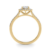 Splendid Fashion Ring Oval Diamond Engagement Ring in 10K/14K gold and platinum with certified lab-grown or natural diamonds