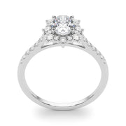 Splendid Fashion Ring Oval Diamond Engagement Ring in 10K/14K gold and platinum with certified lab-grown or natural diamonds