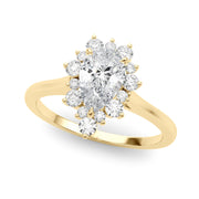Dazzling Fashion Ring Pear Diamond Engagement Ring in 10K/14K gold and platinum with certified lab-grown or natural diamonds