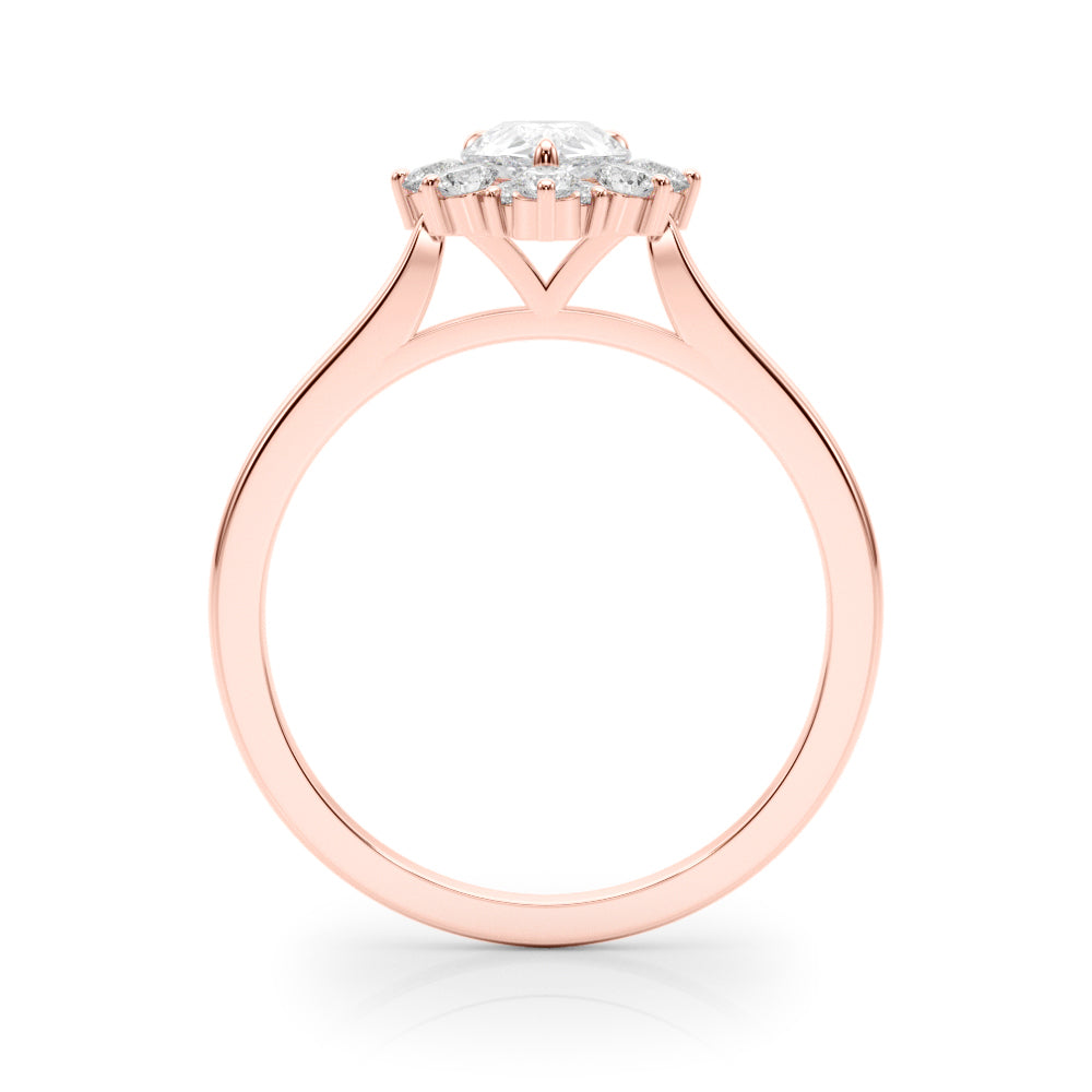 Dazzling Fashion Ring Pear Diamond Engagement Ring in 10K/14K gold and platinum with certified lab-grown or natural diamonds