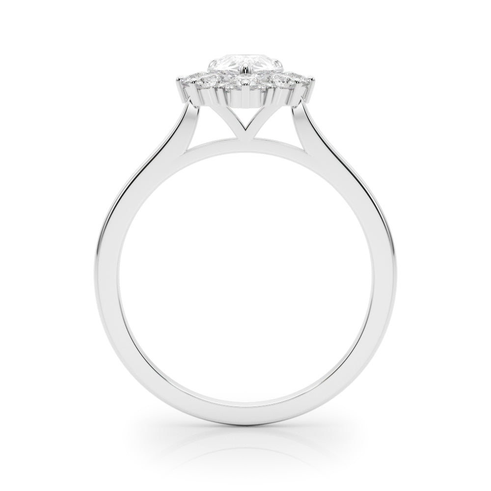 Dazzling Fashion Ring Pear Diamond Engagement Ring in 10K/14K gold and platinum with certified lab-grown or natural diamonds
