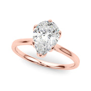 Enchanted Solitaire Shape Pear Diamond Engagement Ring in 10K/14K gold and platinum with certified lab-grown or natural diamonds