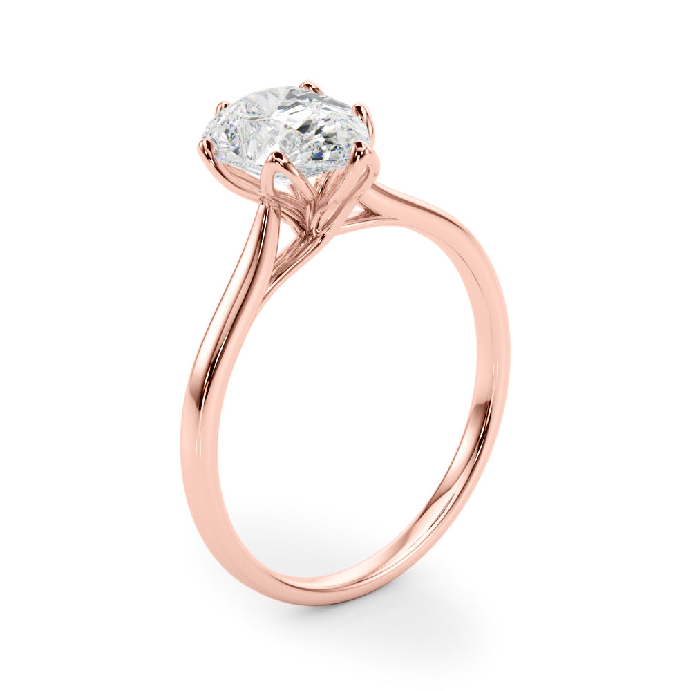 Enchanted Solitaire Shape Pear Diamond Engagement Ring in 10K/14K gold and platinum with certified lab-grown or natural diamonds