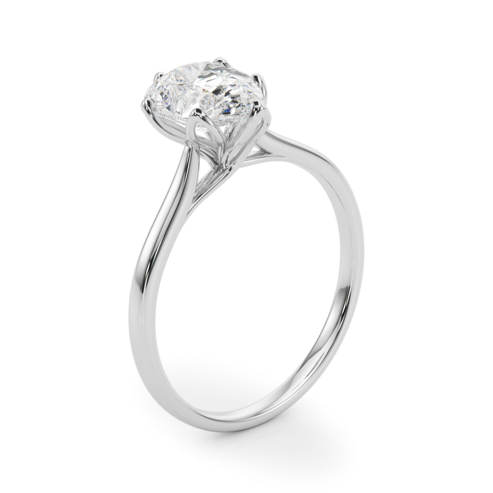 Enchanted Solitaire Shape Pear Diamond Engagement Ring in 10K/14K gold and platinum with certified lab-grown or natural diamonds