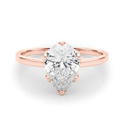 Enchanted Solitaire Shape Pear Diamond Engagement Ring in 10K/14K gold and platinum with certified lab-grown or natural diamonds