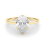 Enchanted Solitaire Shape Pear Diamond Engagement Ring in 10K/14K gold and platinum with certified lab-grown or natural diamonds