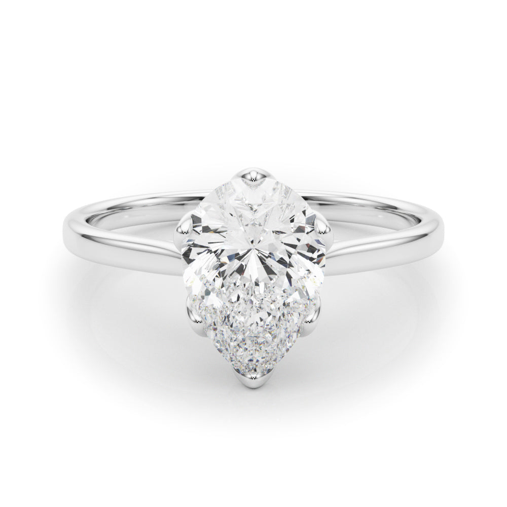 Enchanted Solitaire Shape Pear Diamond Engagement Ring in 10K/14K gold and platinum with certified lab-grown or natural diamonds