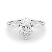 Enchanted Solitaire Shape Pear Diamond Engagement Ring in 10K/14K gold and platinum with certified lab-grown or natural diamonds