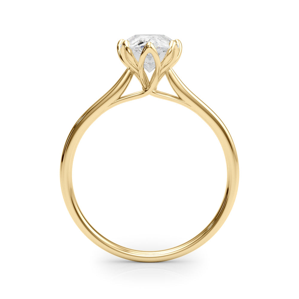 Enchanted Solitaire Shape Pear Diamond Engagement Ring in 10K/14K gold and platinum with certified lab-grown or natural diamonds