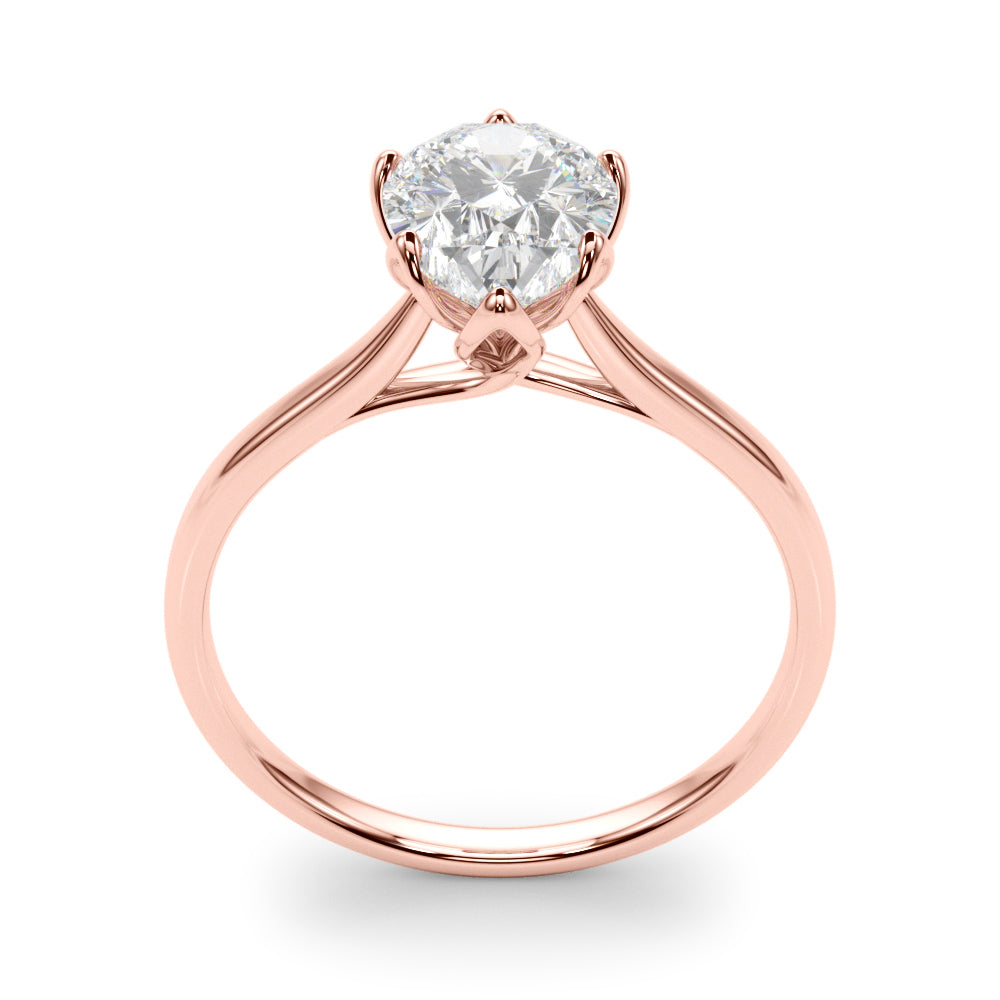 Enchanted Solitaire Shape Pear Diamond Engagement Ring in 10K/14K gold and platinum with certified lab-grown or natural diamonds