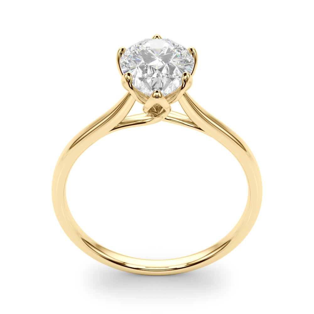 Enchanted Solitaire Shape Pear Diamond Engagement Ring in 10K/14K gold and platinum with certified lab-grown or natural diamonds