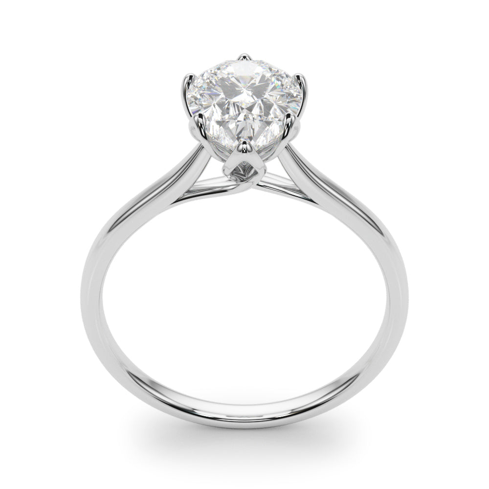 Enchanted Solitaire Shape Pear Diamond Engagement Ring in 10K/14K gold and platinum with certified lab-grown or natural diamonds