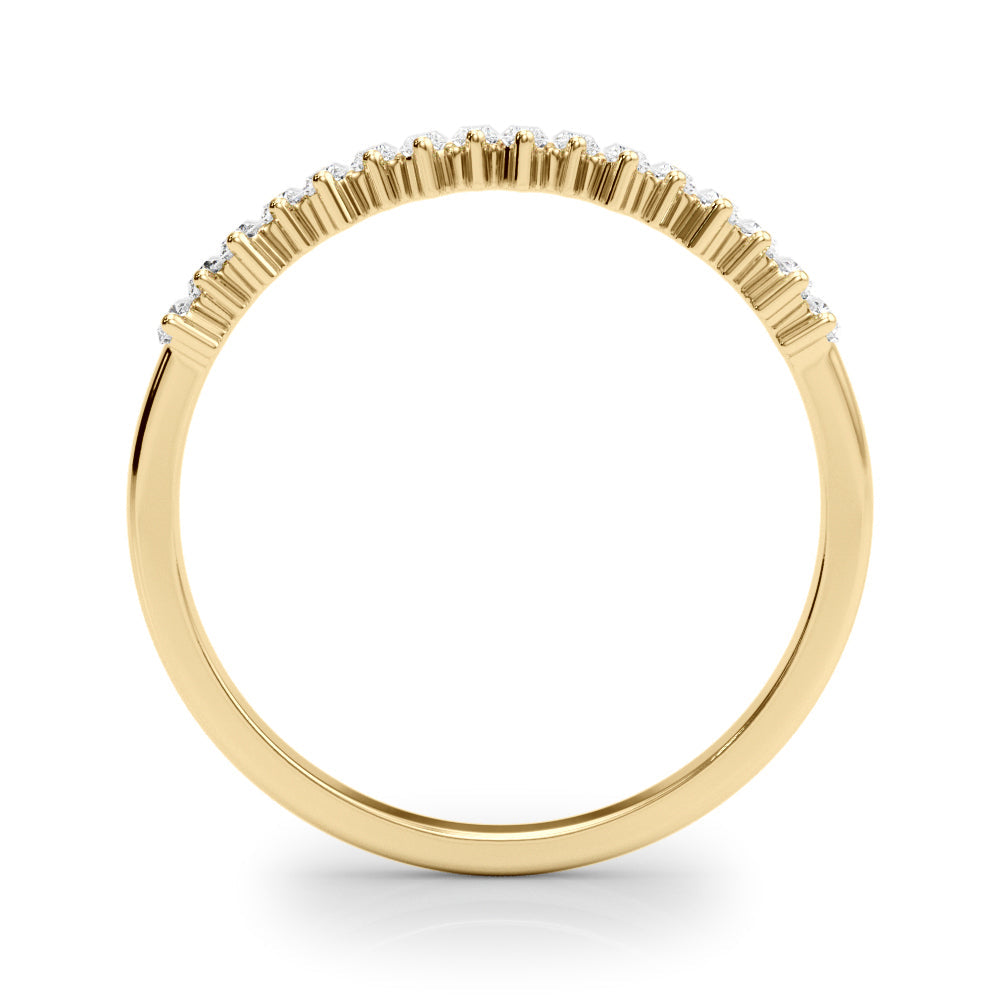 Fancy Baguette Stackable Half Eternity Ring in Gold & Platinum