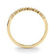 Fancy Baguette Stackable Half Eternity Ring in Gold & Platinum