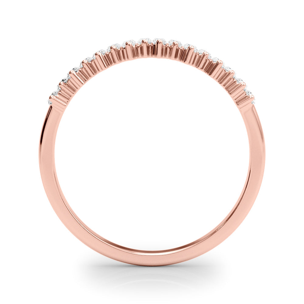 Fancy Baguette Stackable Half Eternity Ring in Gold & Platinum