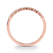 Fancy Baguette Stackable Half Eternity Ring in Gold & Platinum