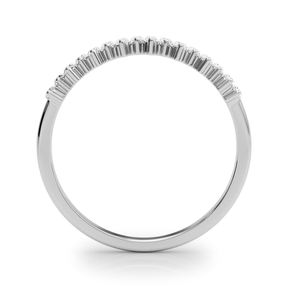 Fancy Baguette Stackable Half Eternity Ring in Gold & Platinum