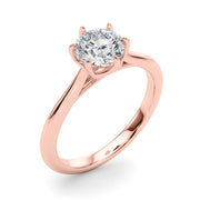 Eternal Solitaire Rounds Round Diamond Engagement Ring in 10K/14K gold and platinum with certified lab-grown or natural diamonds