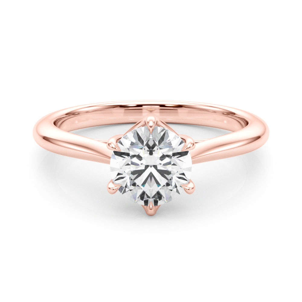 Eternal Solitaire Rounds Round Diamond Engagement Ring in 10K/14K gold and platinum with certified lab-grown or natural diamonds