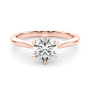 Eternal Solitaire Rounds Round Diamond Engagement Ring in 10K/14K gold and platinum with certified lab-grown or natural diamonds