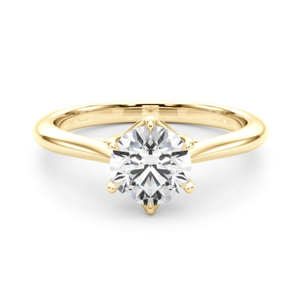 Eternal Solitaire Rounds Round Diamond Engagement Ring in 10K/14K gold and platinum with certified lab-grown or natural diamonds