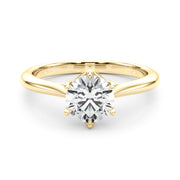 Eternal Solitaire Rounds Round Diamond Engagement Ring in 10K/14K gold and platinum with certified lab-grown or natural diamonds