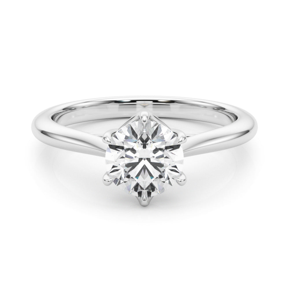 Eternal Solitaire Rounds Round Diamond Engagement Ring in 10K/14K gold and platinum with certified lab-grown or natural diamonds