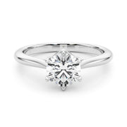 Eternal Solitaire Rounds Round Diamond Engagement Ring in 10K/14K gold and platinum with certified lab-grown or natural diamonds