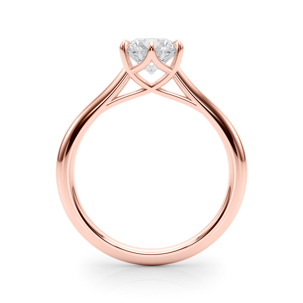 Eternal Solitaire Rounds Round Diamond Engagement Ring in 10K/14K gold and platinum with certified lab-grown or natural diamonds