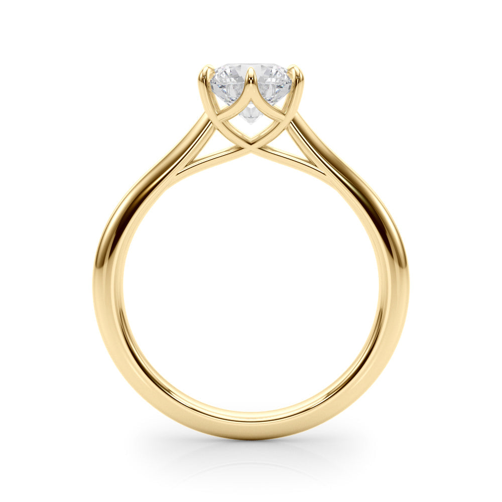 Eternal Solitaire Rounds Round Diamond Engagement Ring in 10K/14K gold and platinum with certified lab-grown or natural diamonds