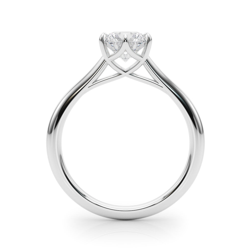 Eternal Solitaire Rounds Round Diamond Engagement Ring in 10K/14K gold and platinum with certified lab-grown or natural diamonds