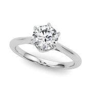 Eternal Solitaire Rounds Round Diamond Engagement Ring in 10K/14K gold and platinum with certified lab-grown or natural diamonds