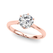 Brilliant Solitaire Rounds Round Diamond Engagement Ring in 10K/14K gold and platinum with certified lab-grown or natural diamonds