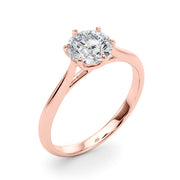 Brilliant Solitaire Rounds Round Diamond Engagement Ring in 10K/14K gold and platinum with certified lab-grown or natural diamonds