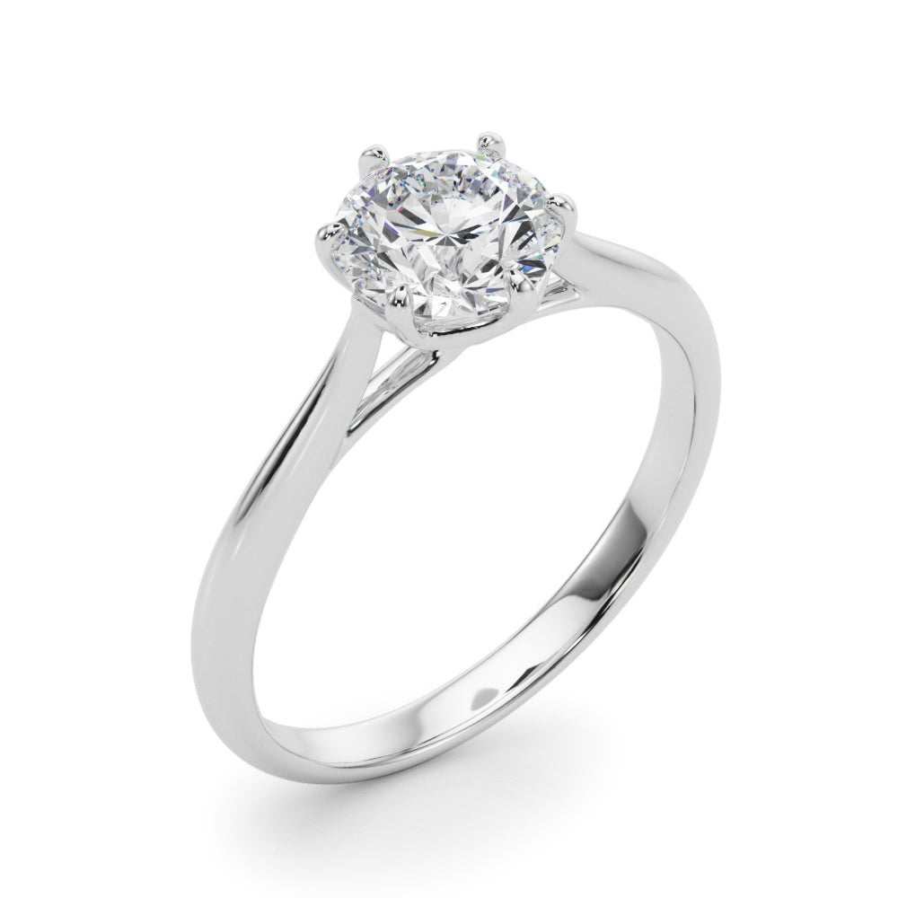 Brilliant Solitaire Rounds Round Diamond Engagement Ring in 10K/14K gold and platinum with certified lab-grown or natural diamonds