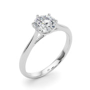 Brilliant Solitaire Rounds Round Diamond Engagement Ring in 10K/14K gold and platinum with certified lab-grown or natural diamonds