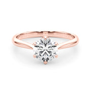 Brilliant Solitaire Rounds Round Diamond Engagement Ring in 10K/14K gold and platinum with certified lab-grown or natural diamonds