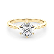 Brilliant Solitaire Rounds Round Diamond Engagement Ring in 10K/14K gold and platinum with certified lab-grown or natural diamonds